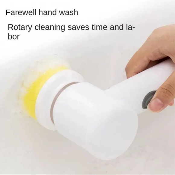 Electronic cleaning brush with 5 heads, waterproof - Picture 5 of 7